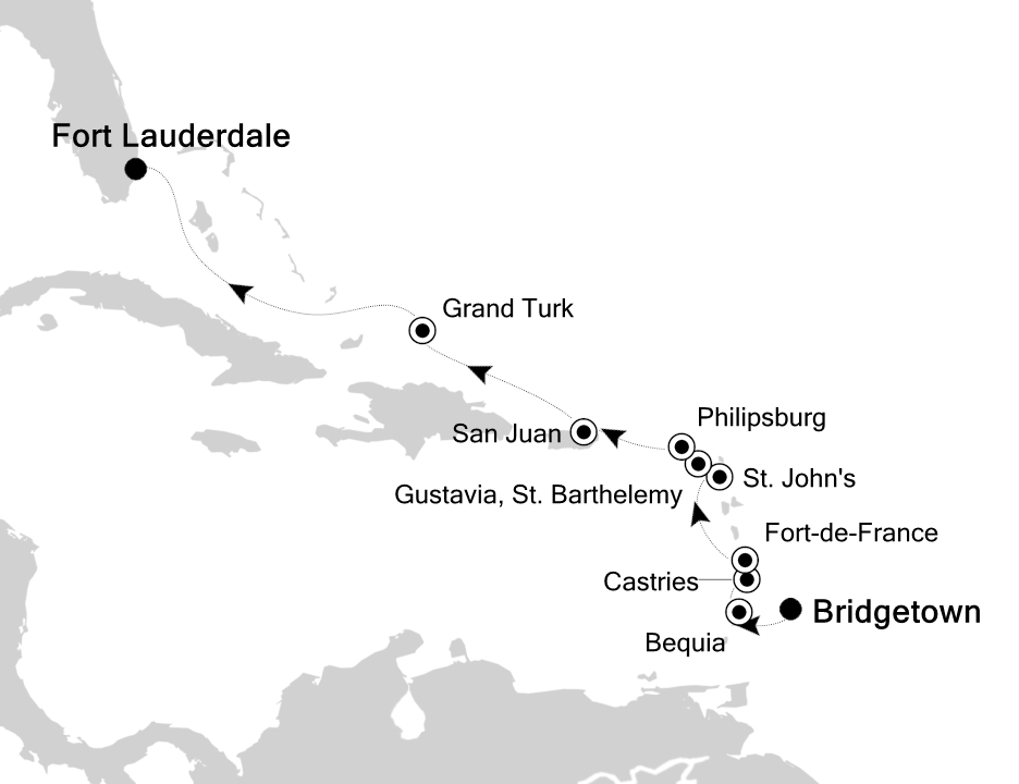 Caribbean & Central America Cruise Itinerary Map